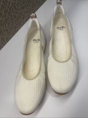 Ara White Slip-On Comfort Loafer with Tan Sole
NEW